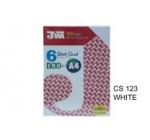 JIWA 6 SHEET CARD 160GSM CS123 WHITE